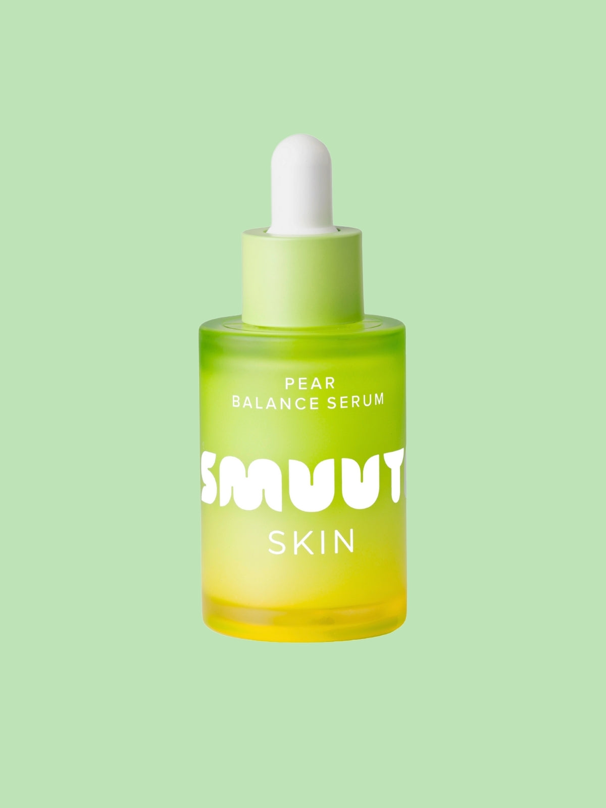 Pear Balance Serum on a light green background