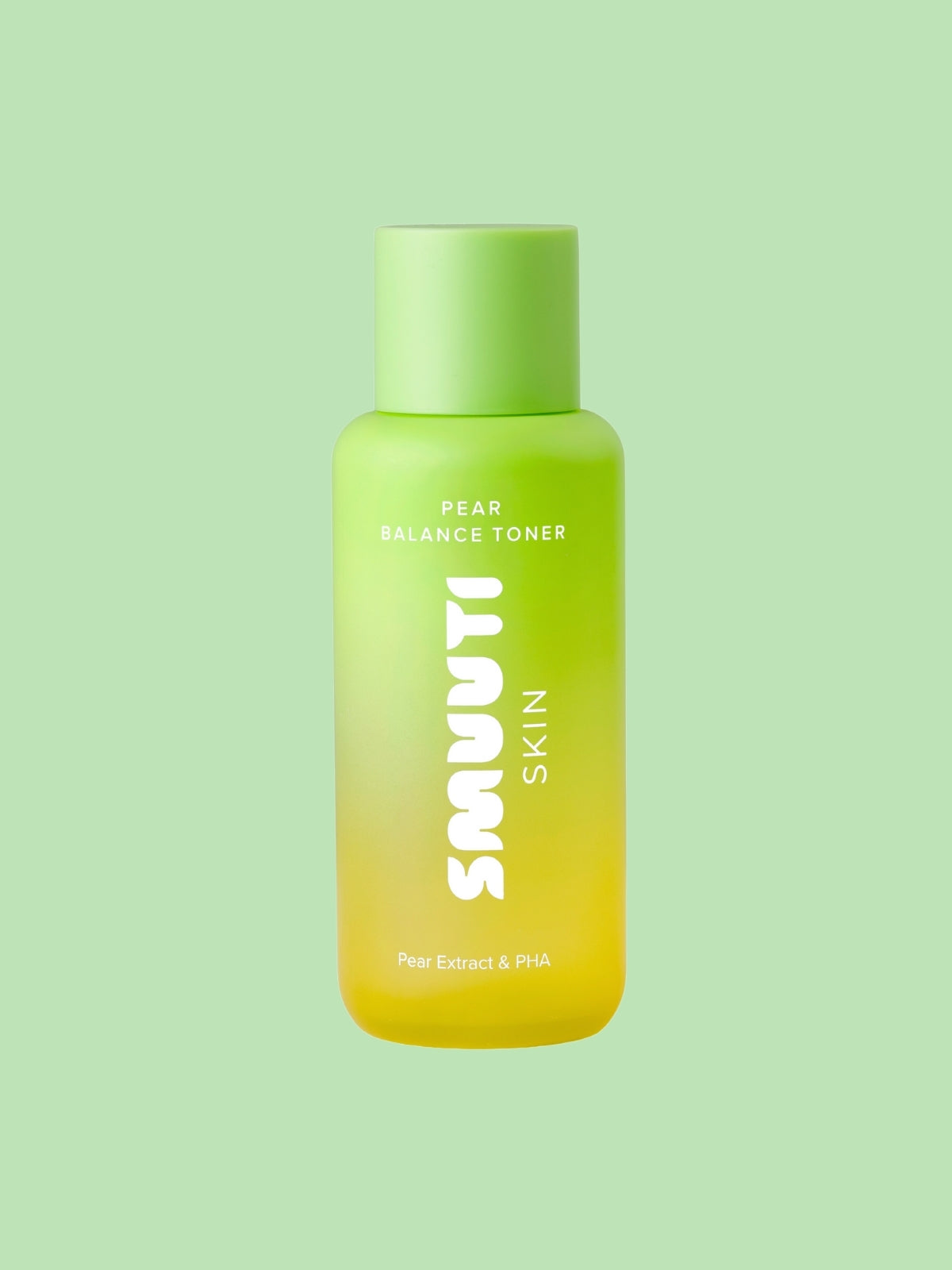 Smuuti Skin pear balance toner on a light green background