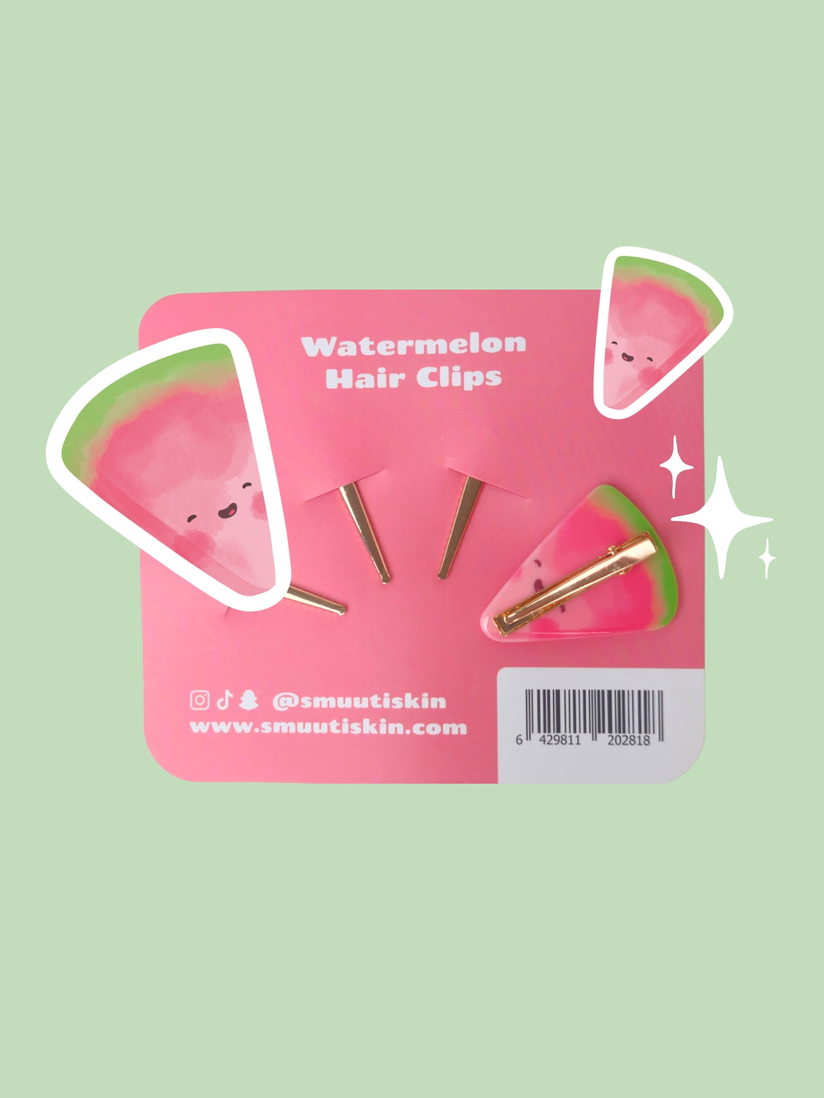 Watermelon Hair Clips