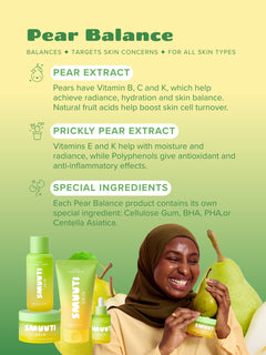 Smuuti Skin pear balance line active ingredients