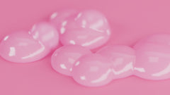 3d video animation of Smuuti Skin watermelon jelly cream on a pink surface
