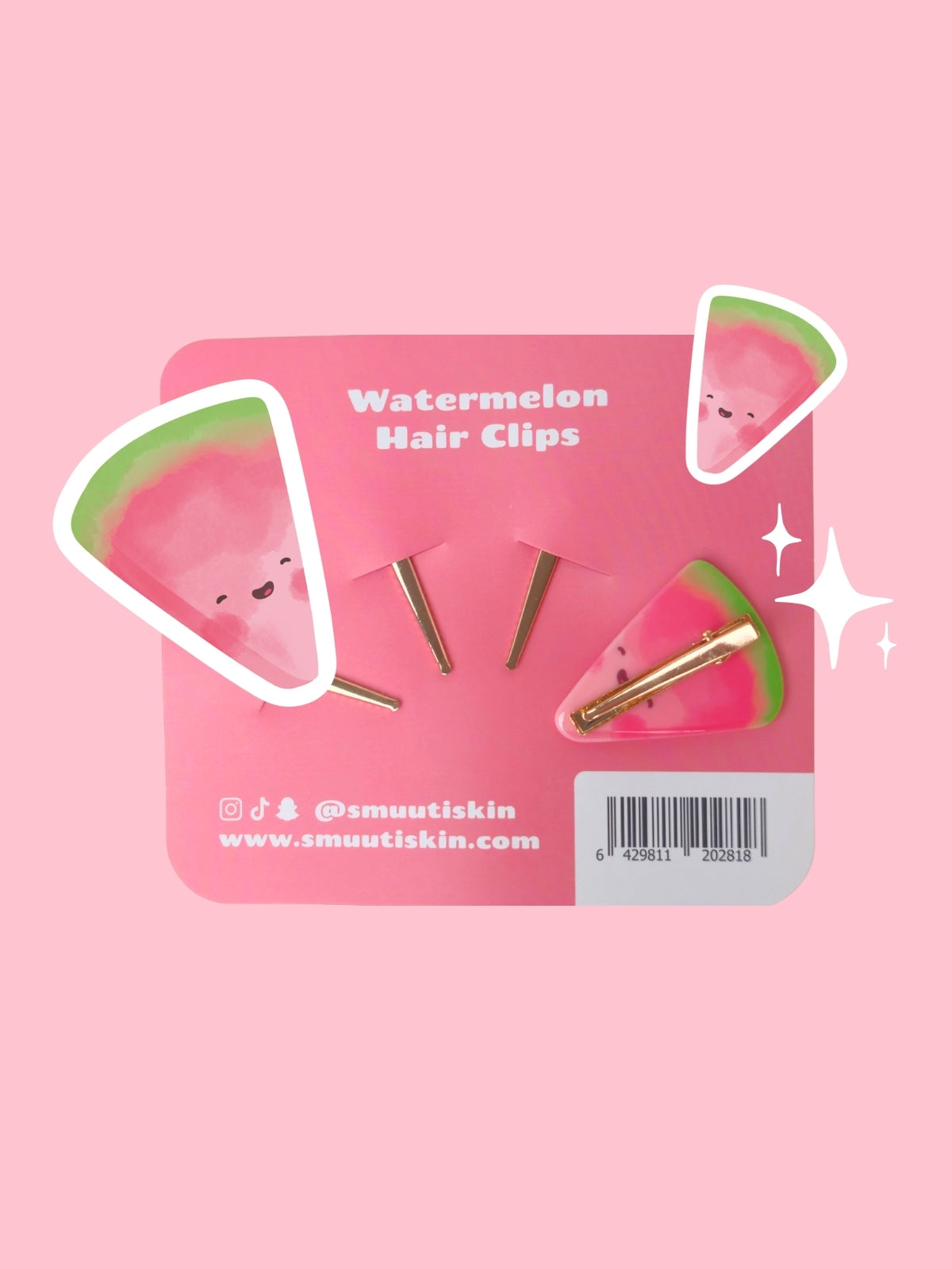 Watermelon Hair Clips